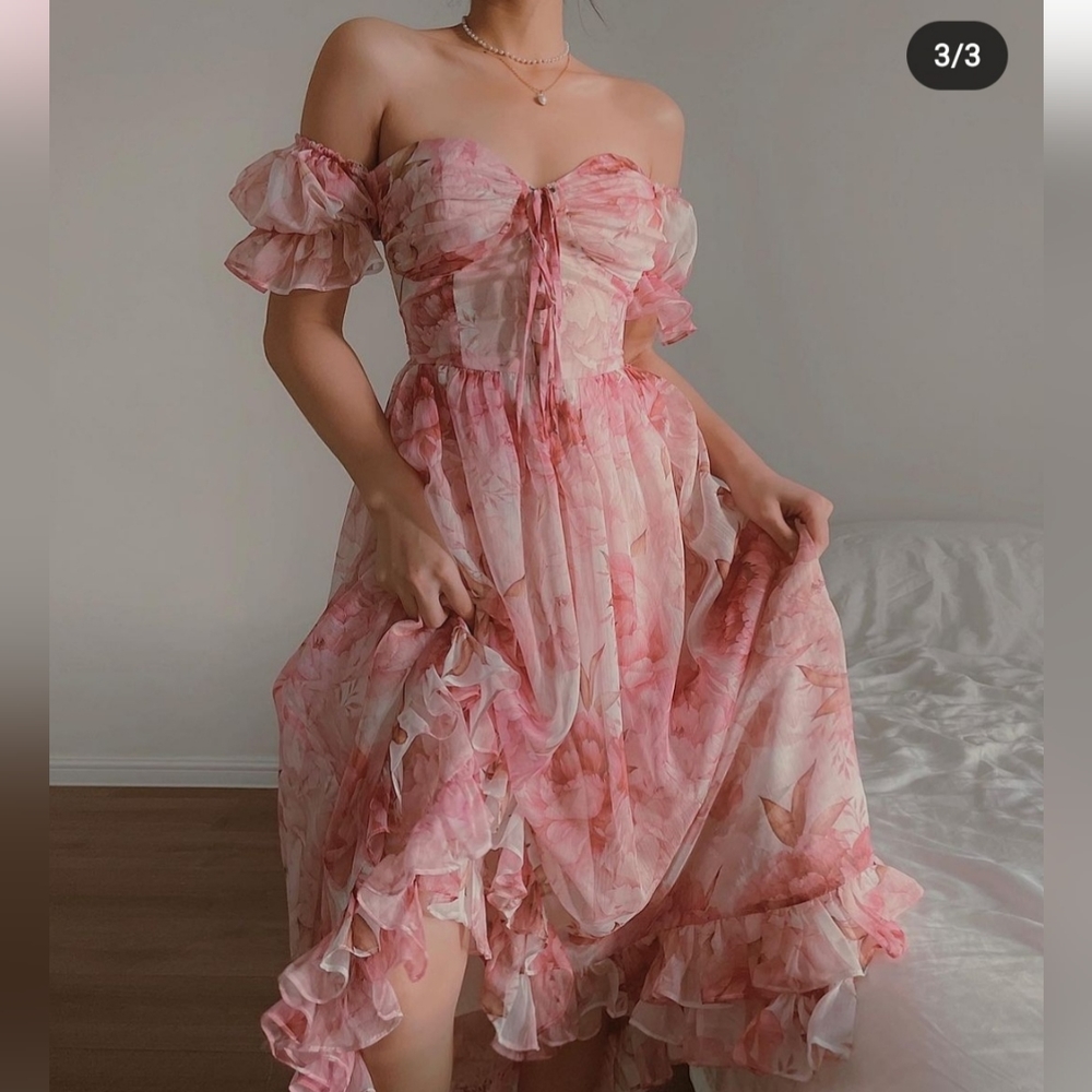 Rose Ruffle Dress